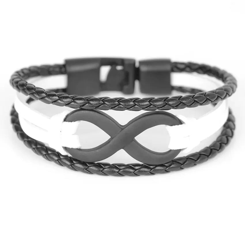 Black Stainless Steel Braided Bracelet - Stylish Design