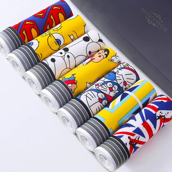 Comfortable Breathable Stretch Cartoon Men's Boxer Shorts