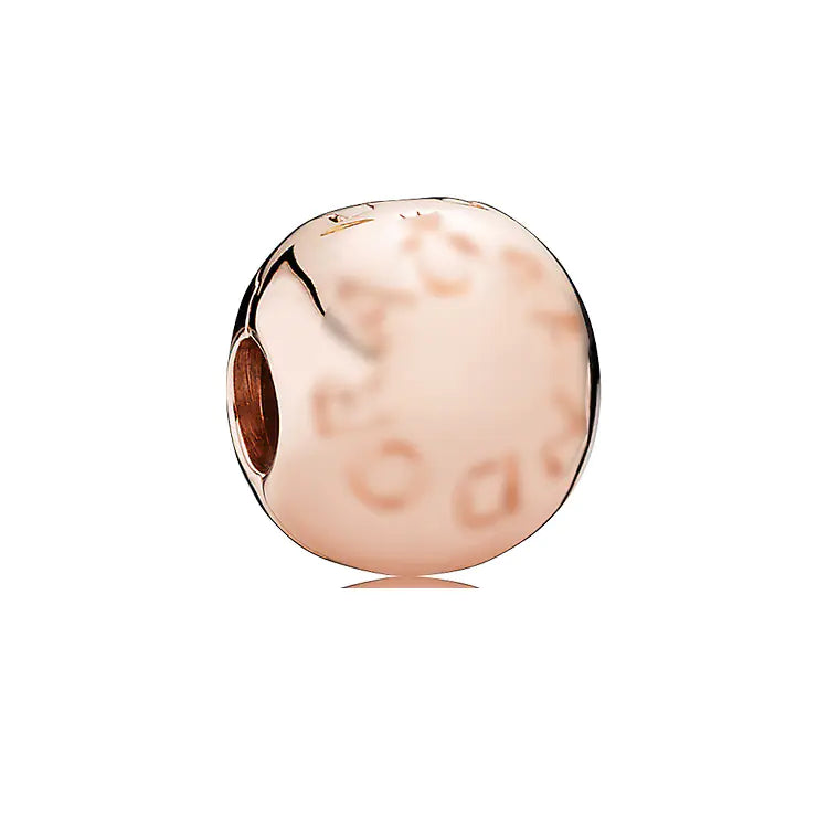 S925 Silver Rose Gold Sparkling Silicone Clip DIY Beads