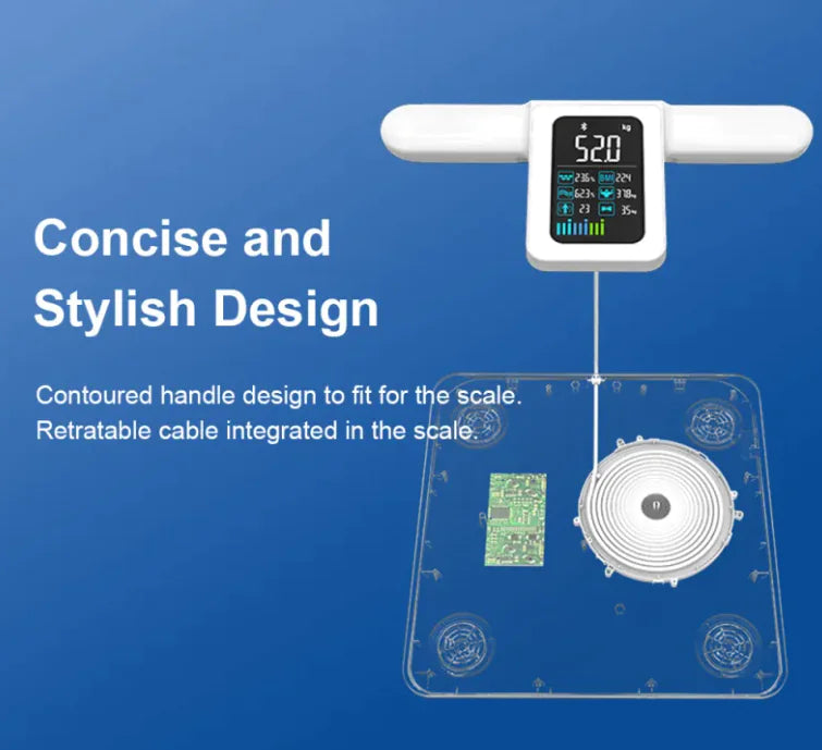 Tempered Glass Body Fat Measuring Scale