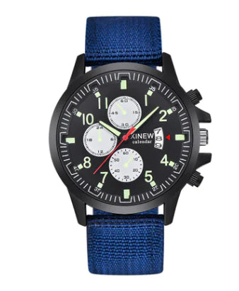 Men's Fashion Nylon Band Military Sports Watch