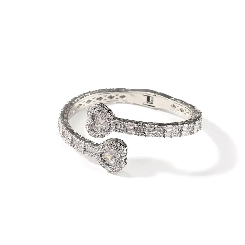 Geometric Diamond Love Spring Buckle Bracelet