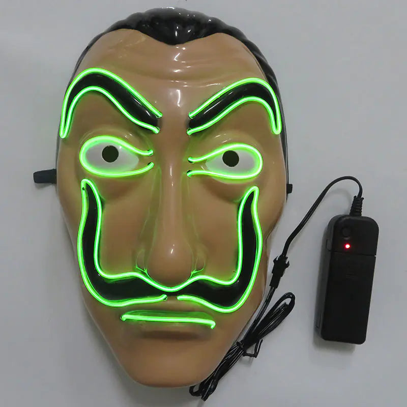 LED Halloween Clown Mask Party Prop and Costume Toy
