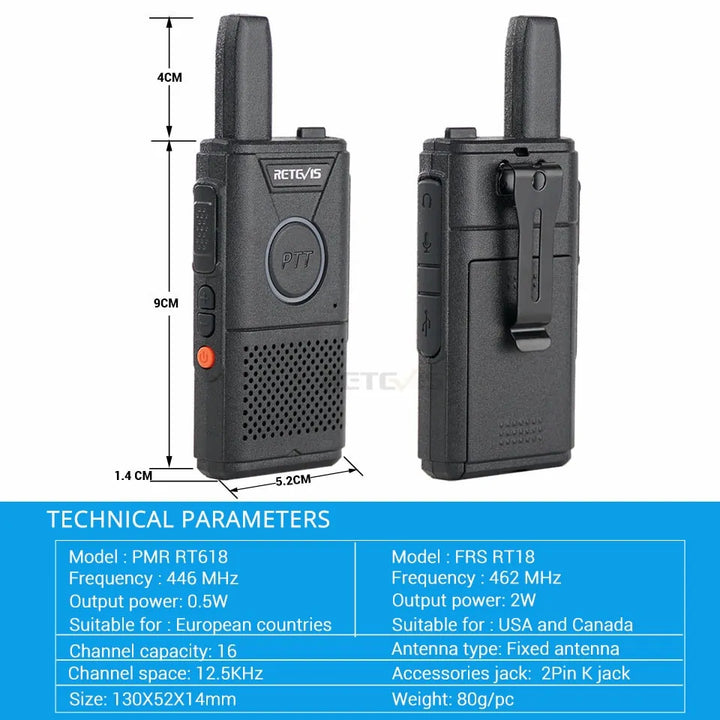 Rechargeable Walkie Talkie