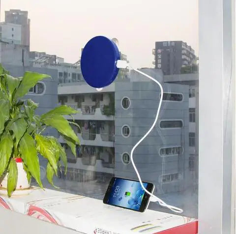 Solar-Powered Mobile Charger with Suction Cup Mount