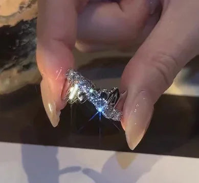 Light Luxury Small Zircon Cross Ring for Women