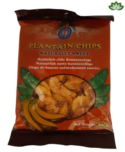 Afroase Plantain Chips Naturally Sweet 80g MD-Store