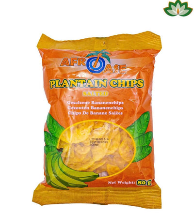 Afroase Plantain Chips Salted 80g MD-Store