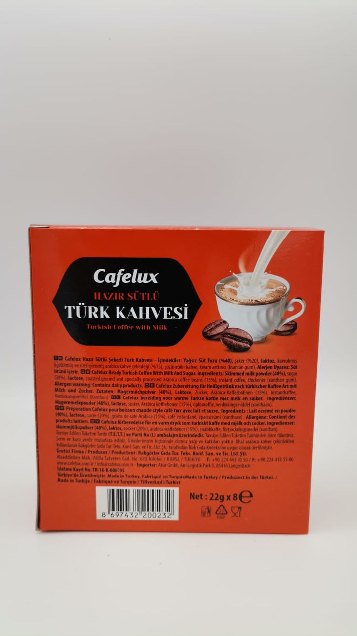 Cafelux Türkisch Coffee mit Milch - 22 X 8g
