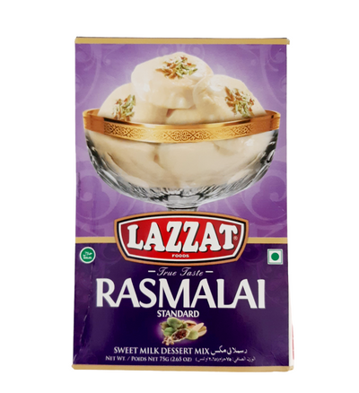 Lazzat Rasmalai Sweet Milk Dessert Mix is a premium mix with all-natural ingredients. Enjoy a rich and creamy dessert with the convenience of a 75g package. Enjoy a delicious treat with less effort and no added preservatives.