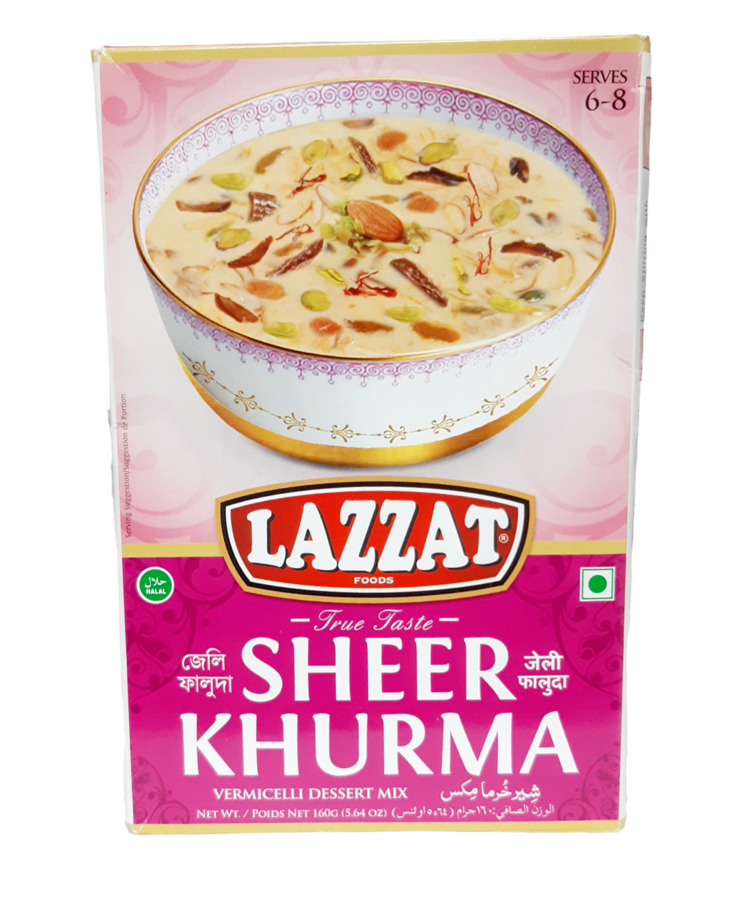 Lazzat Sheer Khurma 160 g - Fadennudeln-Dessertmischung