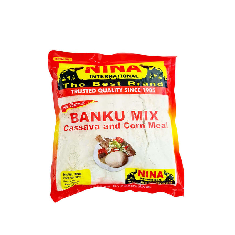 Nina Banku Mix Cassava & Corn Meal 907g