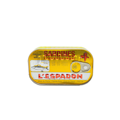 L'Espadon Sardines in Spiced Vegetable Oil 125g