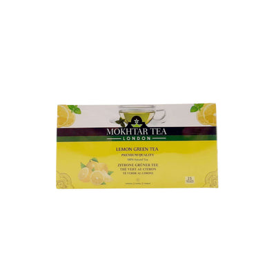 Mokhtar Tea Lemon Green Tea 25 Tea Bags - 50g