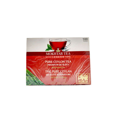 Mokhtar Tea Pure Ceylon Tea 100 Tea Bags - 200g