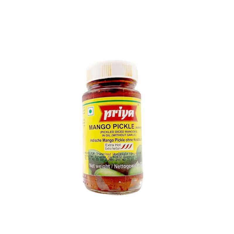 Priya Mango Pickle in Öl ohne Knoblauch 300g