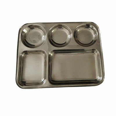 Indian Thali Rectangular Stainless Steel